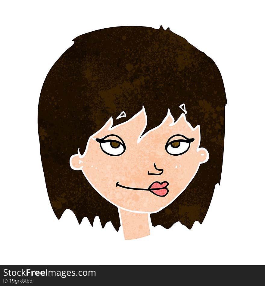 cartoon smiling woman