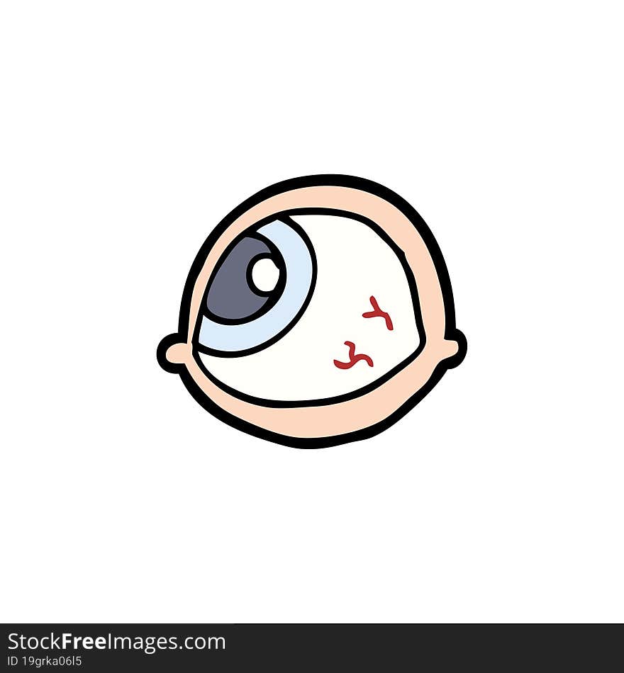 spooky staring eyeball cartoon. spooky staring eyeball cartoon