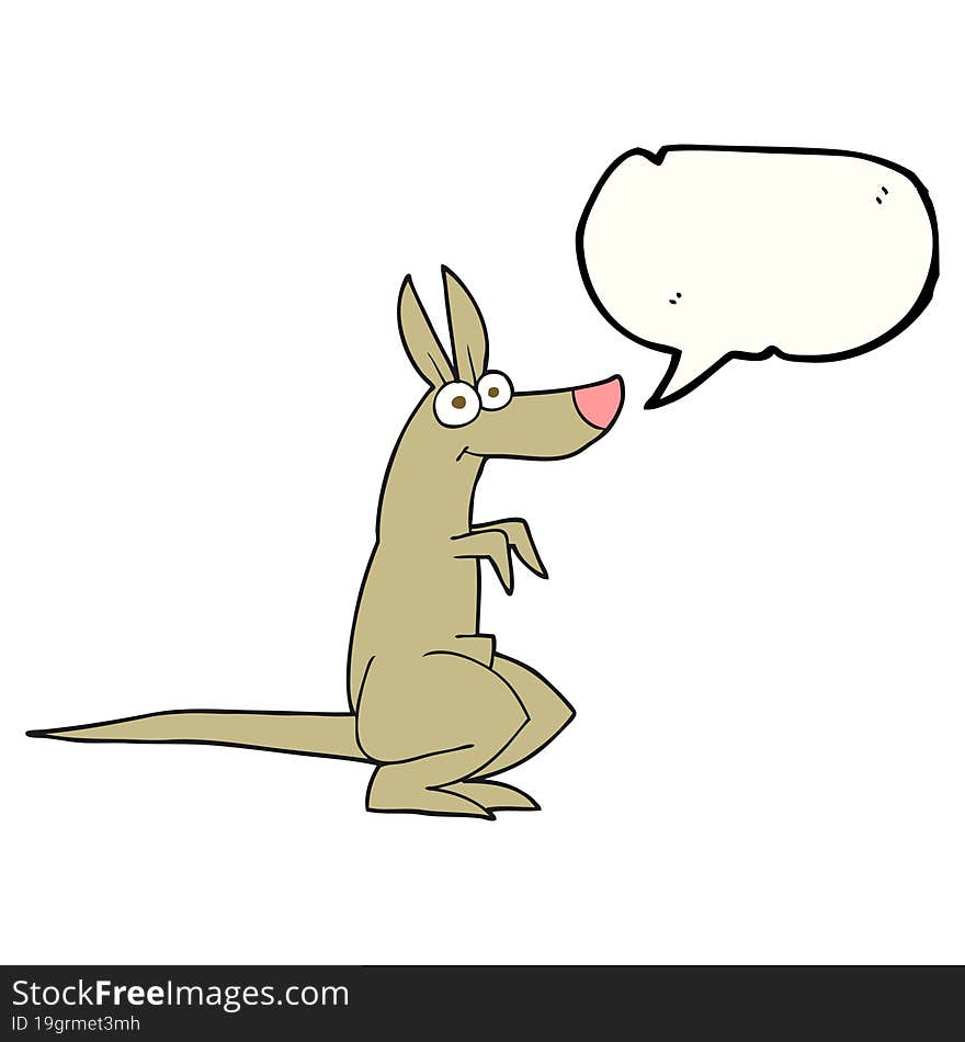 Speech Bubble Cartoon Kangaroo