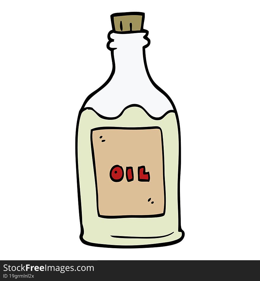 cartoon doodle olive oil