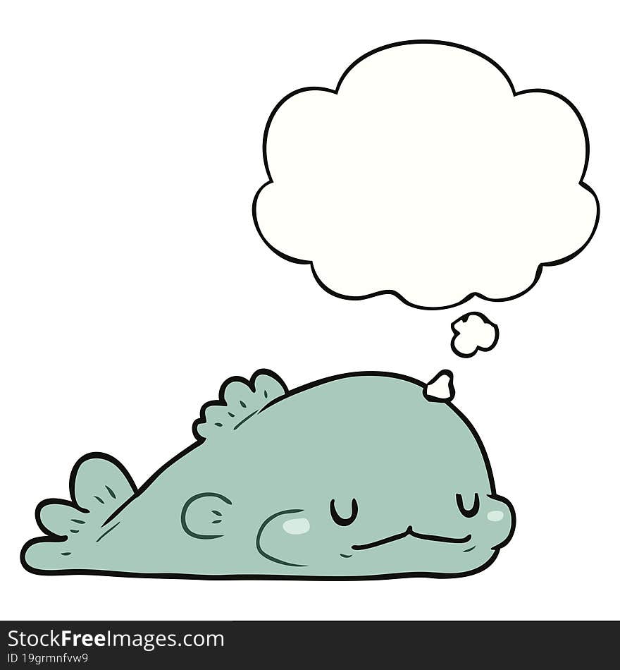 cartoon fish and thought bubble