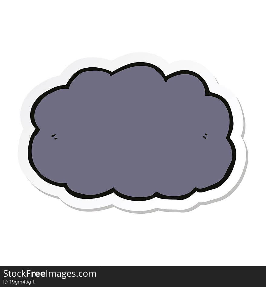 sticker of a cartoon cloud