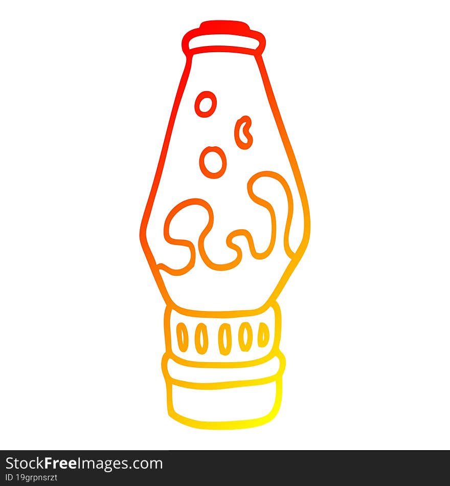 Warm Gradient Line Drawing Cartoon Lava Lamp