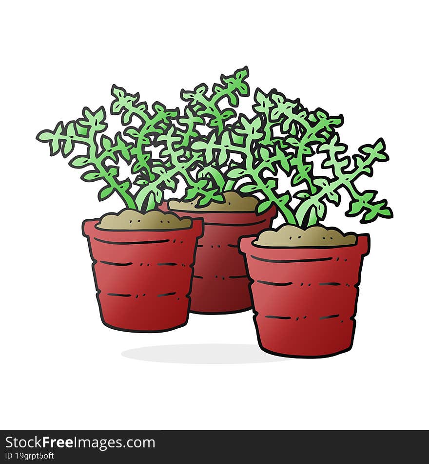 Cartoon Potted Plants