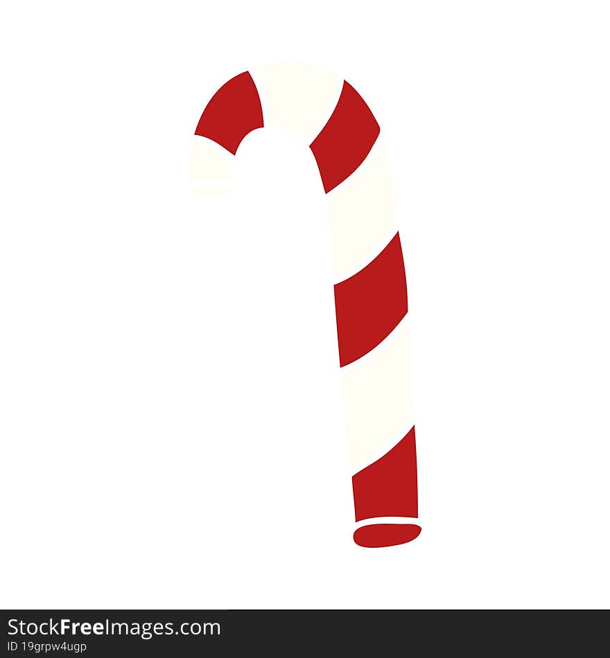 cartoon doodle striped candy cane