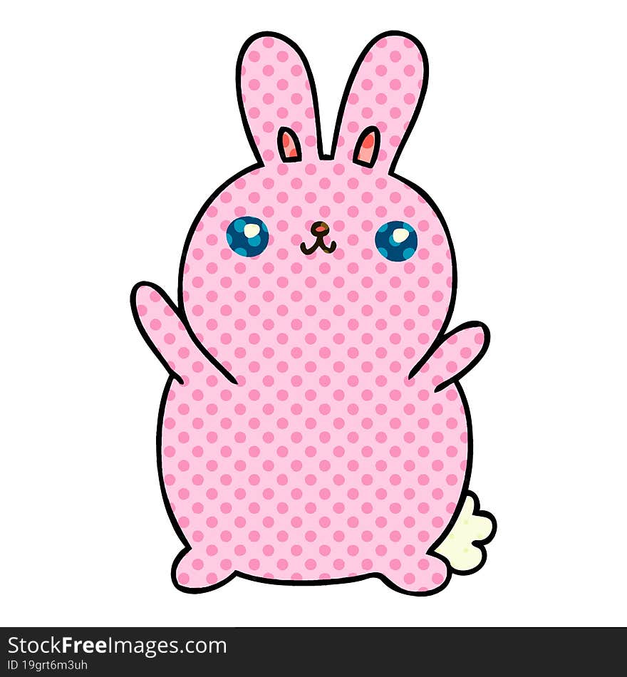 comic book style quirky cartoon rabbit. comic book style quirky cartoon rabbit