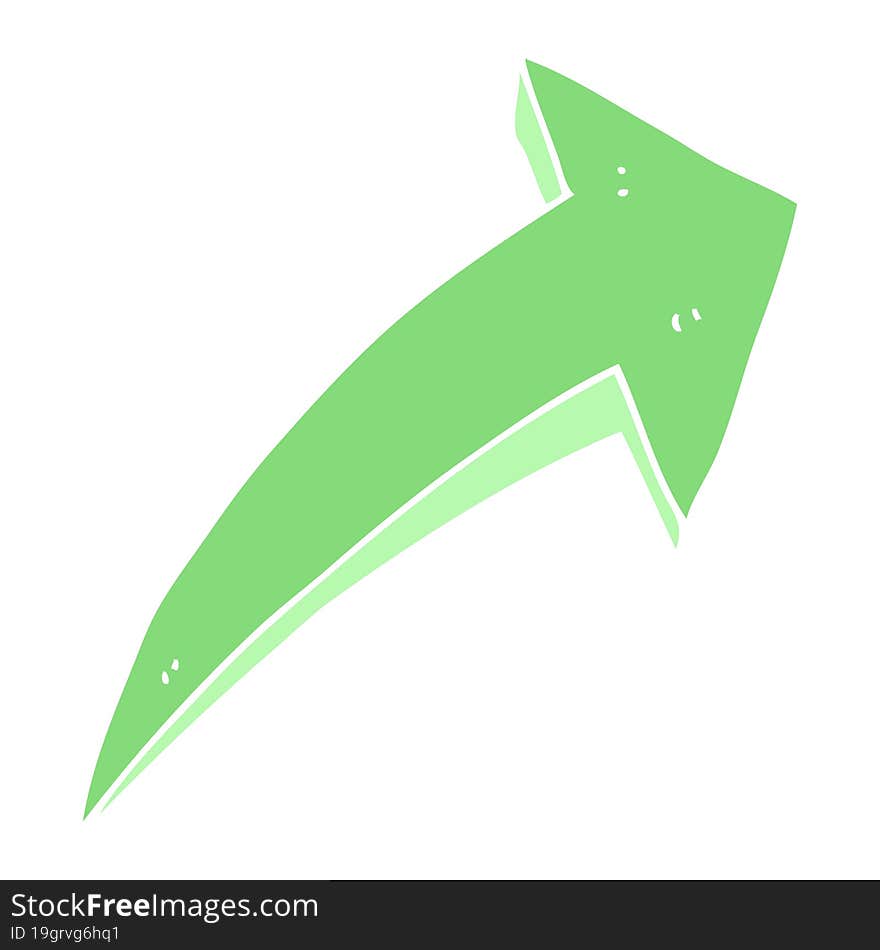 Flat Color Style Cartoon Arrow