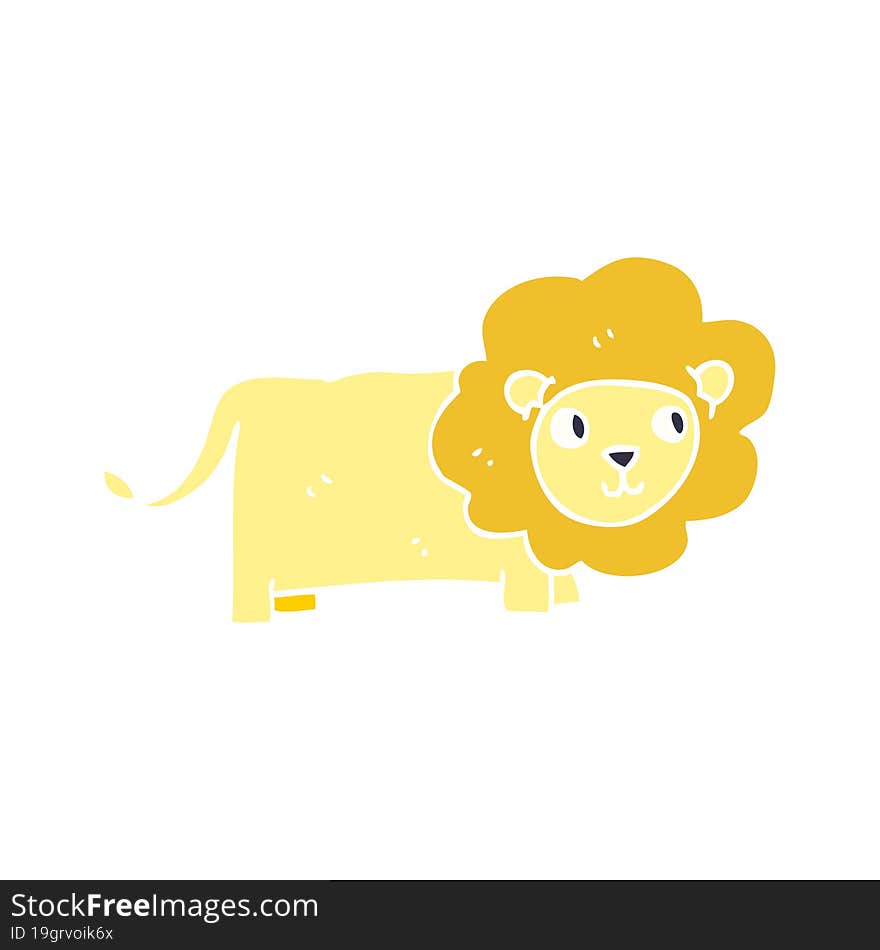 cartoon doodle lion