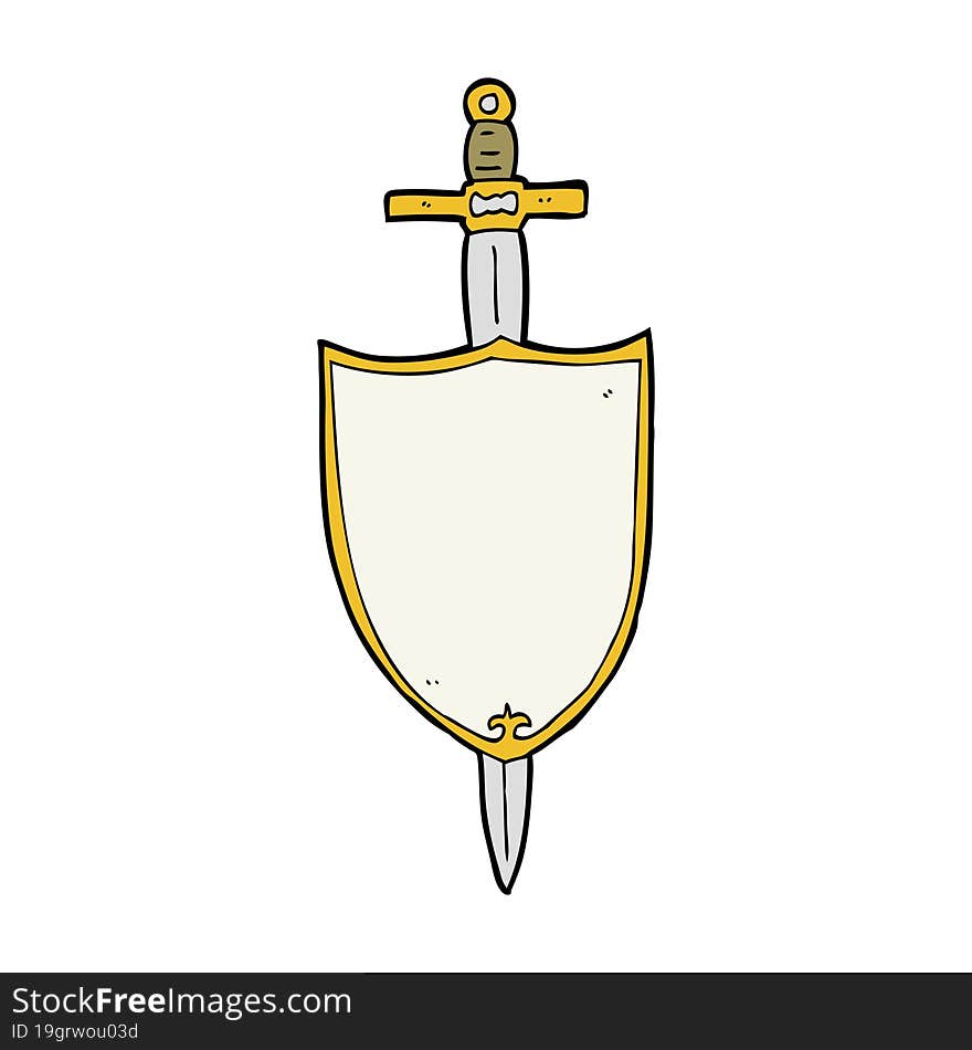 cartoon heraldic shield