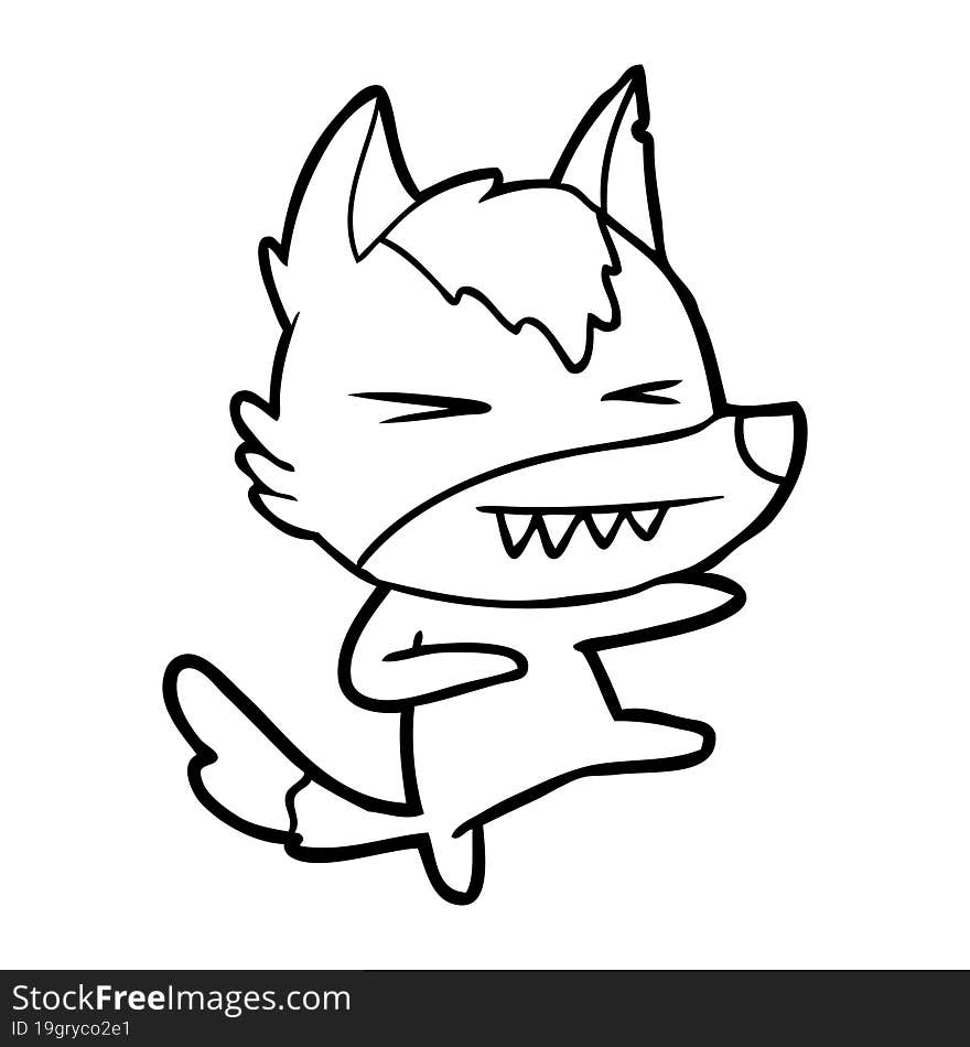 angry wolf cartoon. angry wolf cartoon