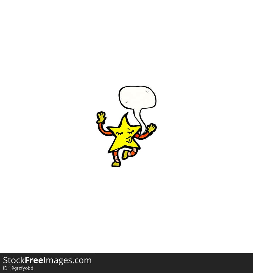 dancing star cartoon