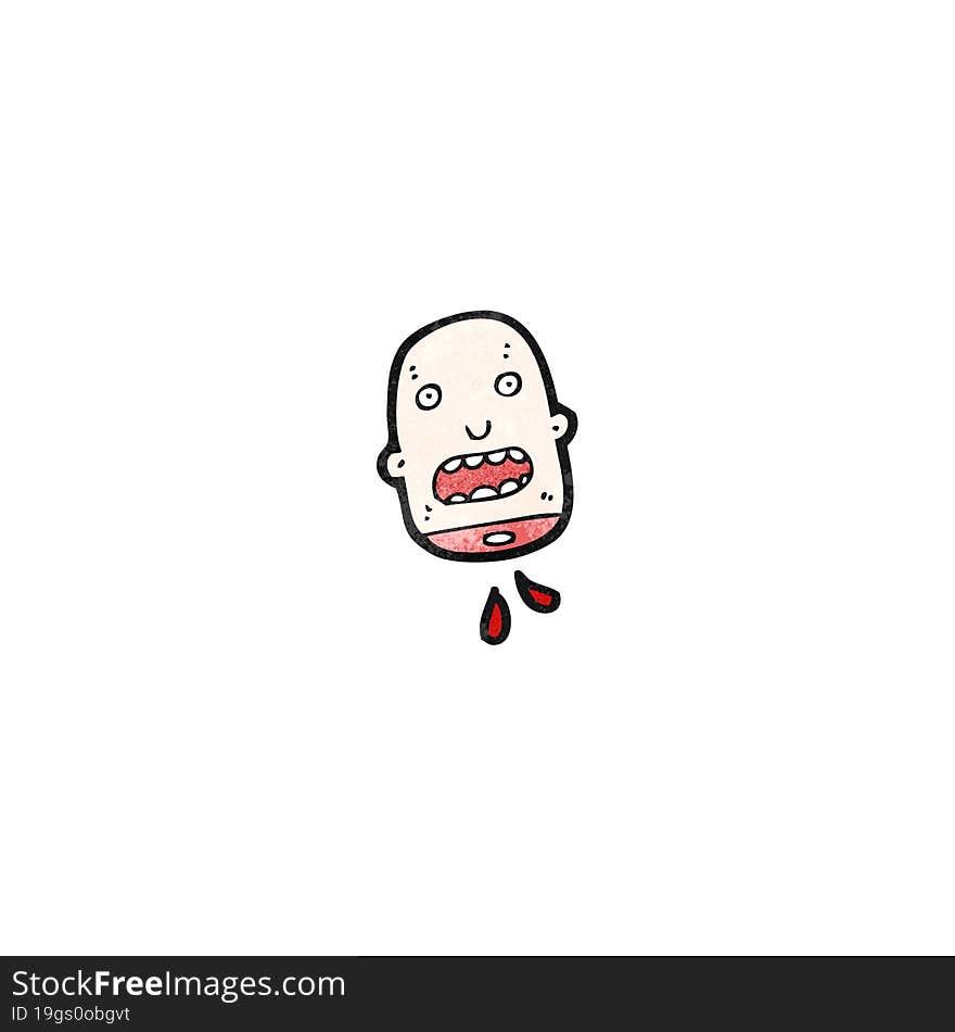 gross severed head cartoon