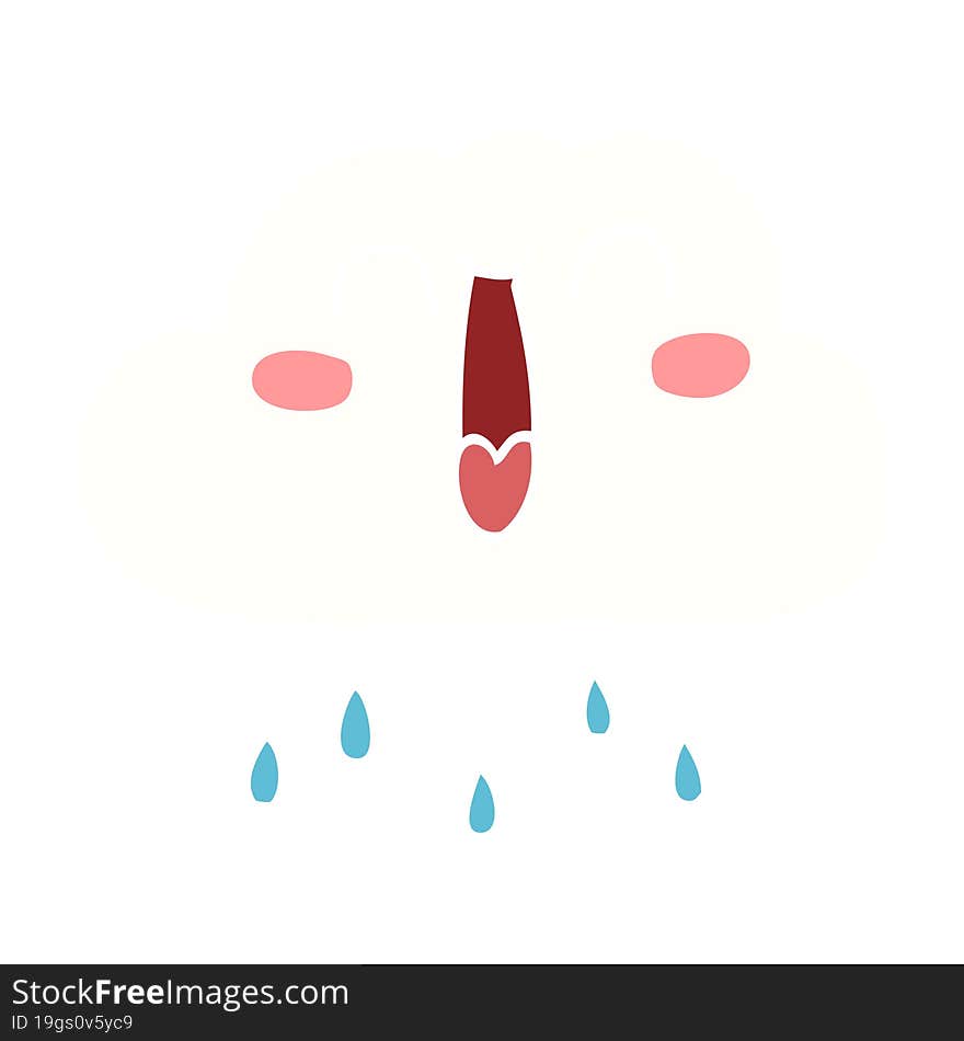 happy cartoon doodle rain cloud