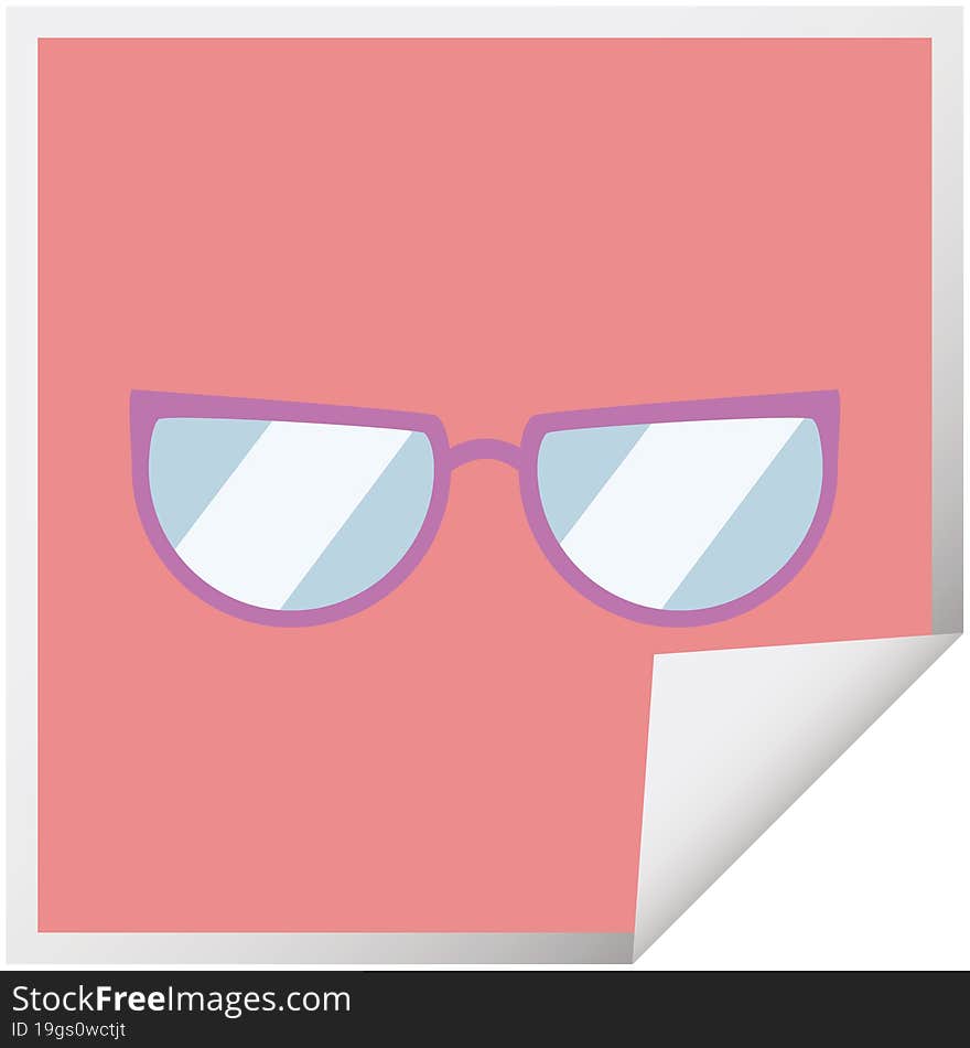 Spectacles Graphic Square Sticker