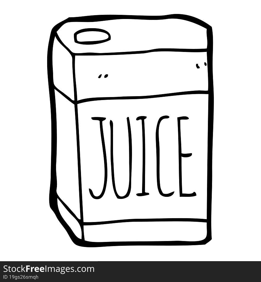 Cartoon Juice Box