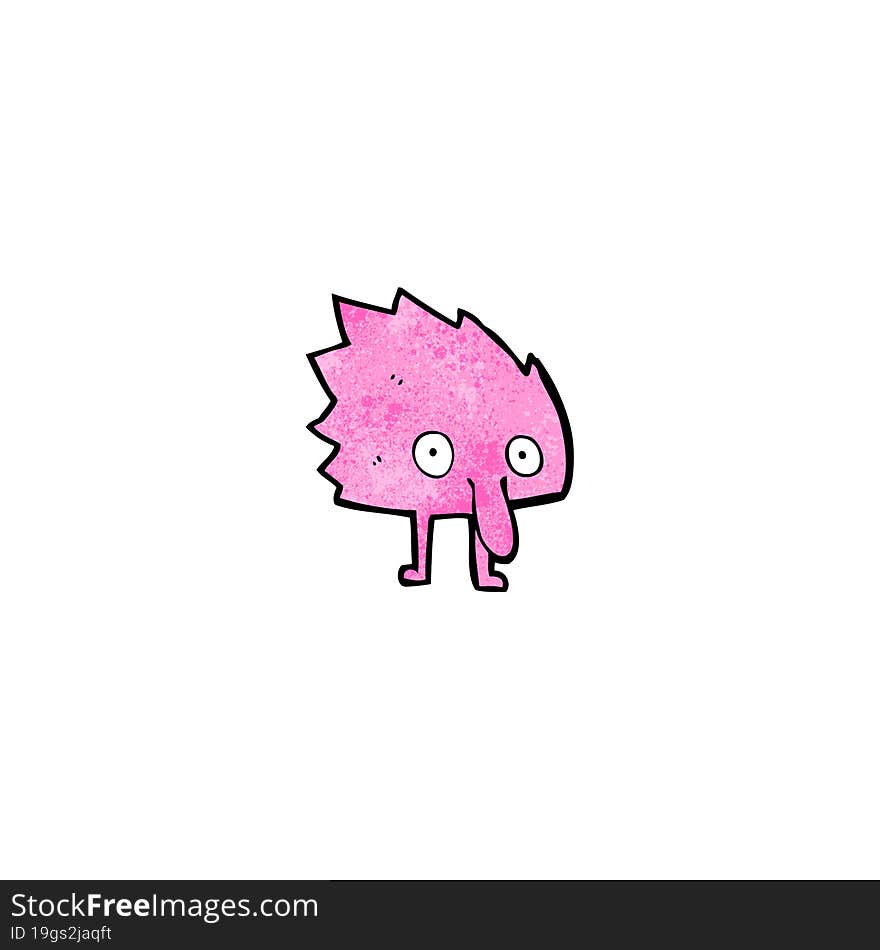 cartoon funny little monster