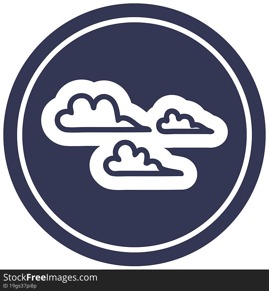 weather cloud circular icon