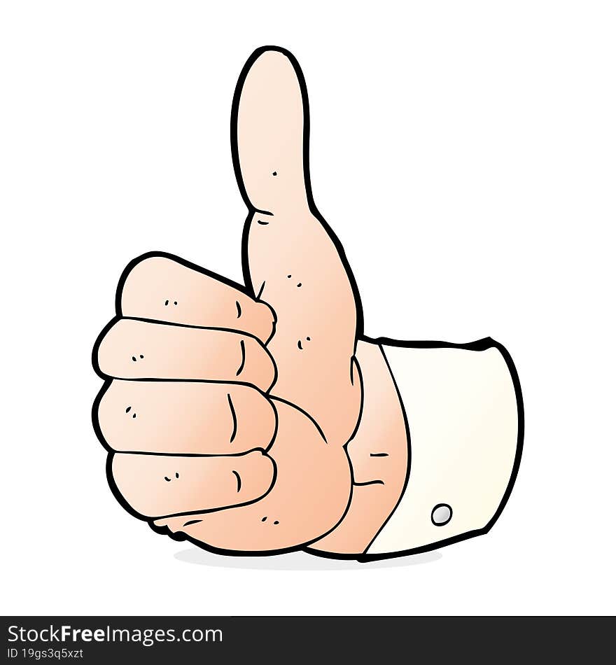 cartoon thumbs up symbol