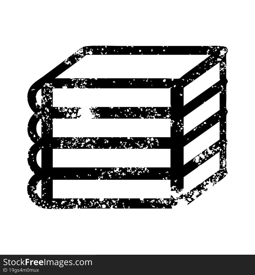 stack of books distressed icon