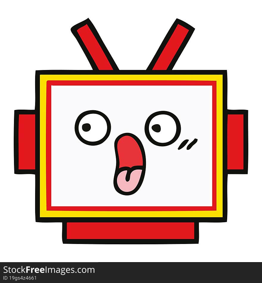 cute cartoon robot head