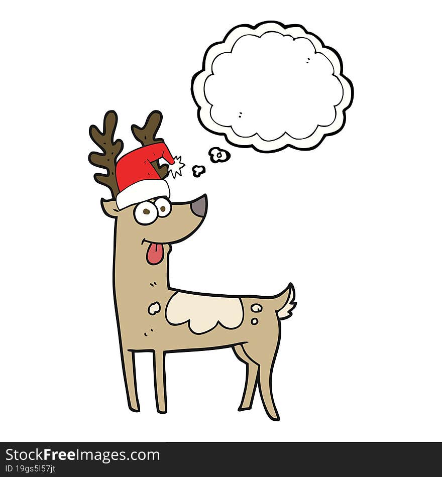 thought bubble cartoon crazy reindeer