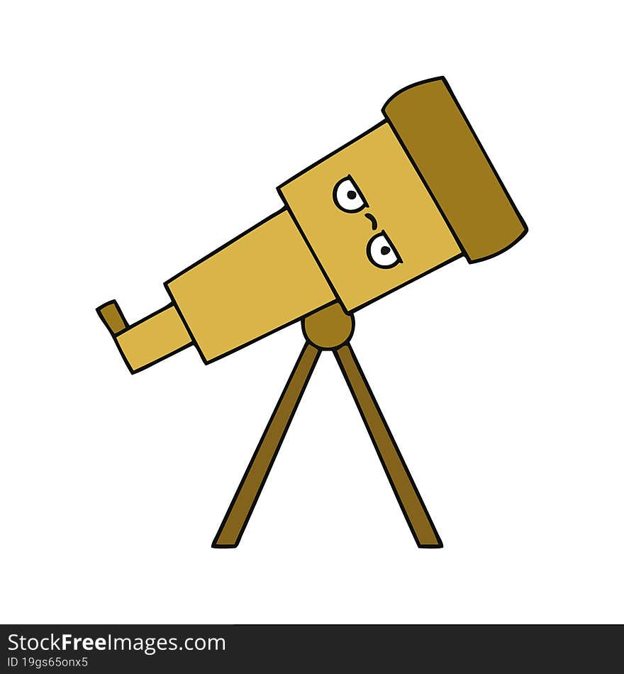 cute cartoon telescope