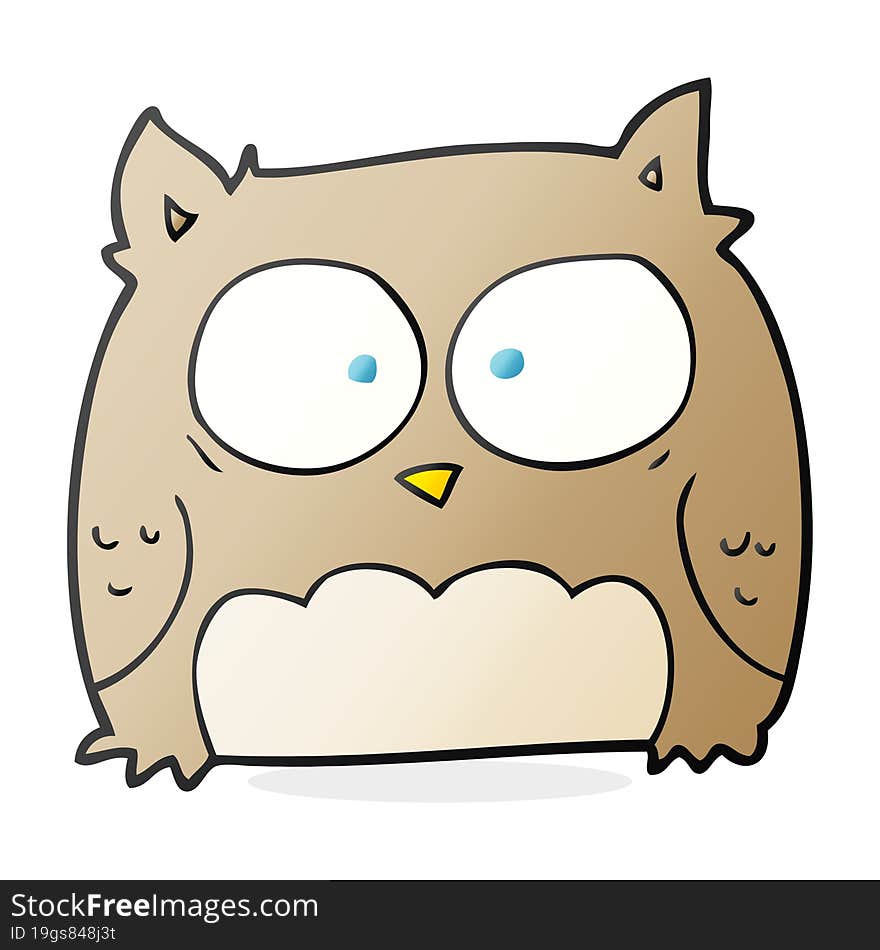 freehand drawn cartoon owl