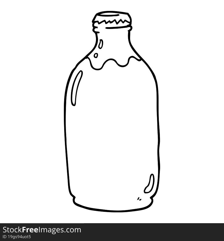 cartoon milk bottle