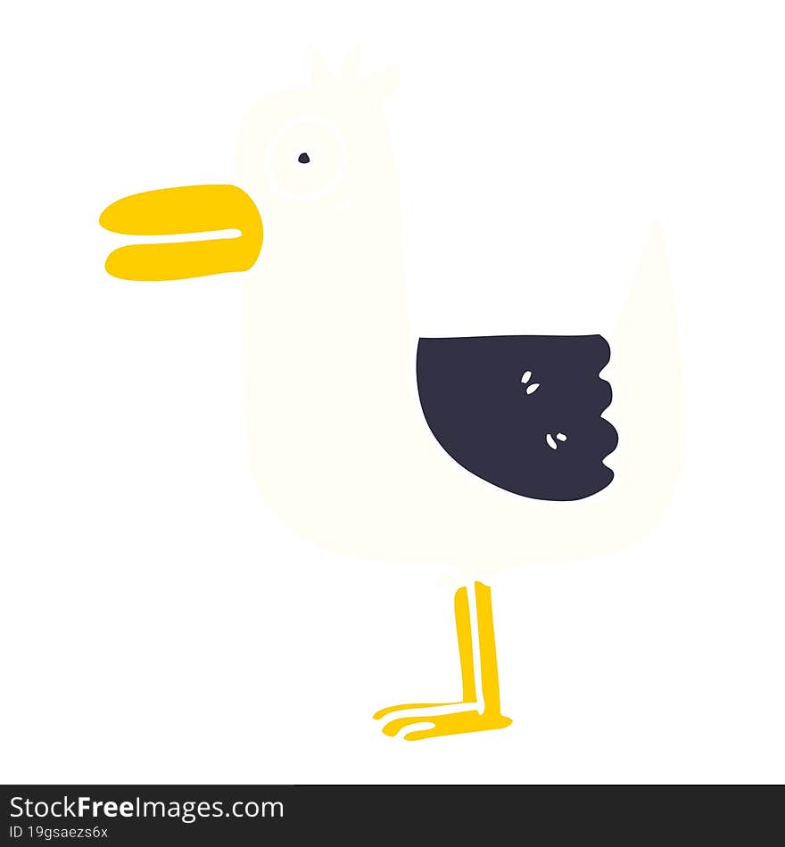 cartoon doodle sea gull