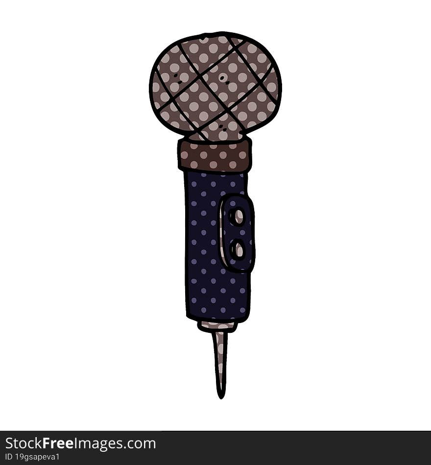 cartoon doodle of a microphone