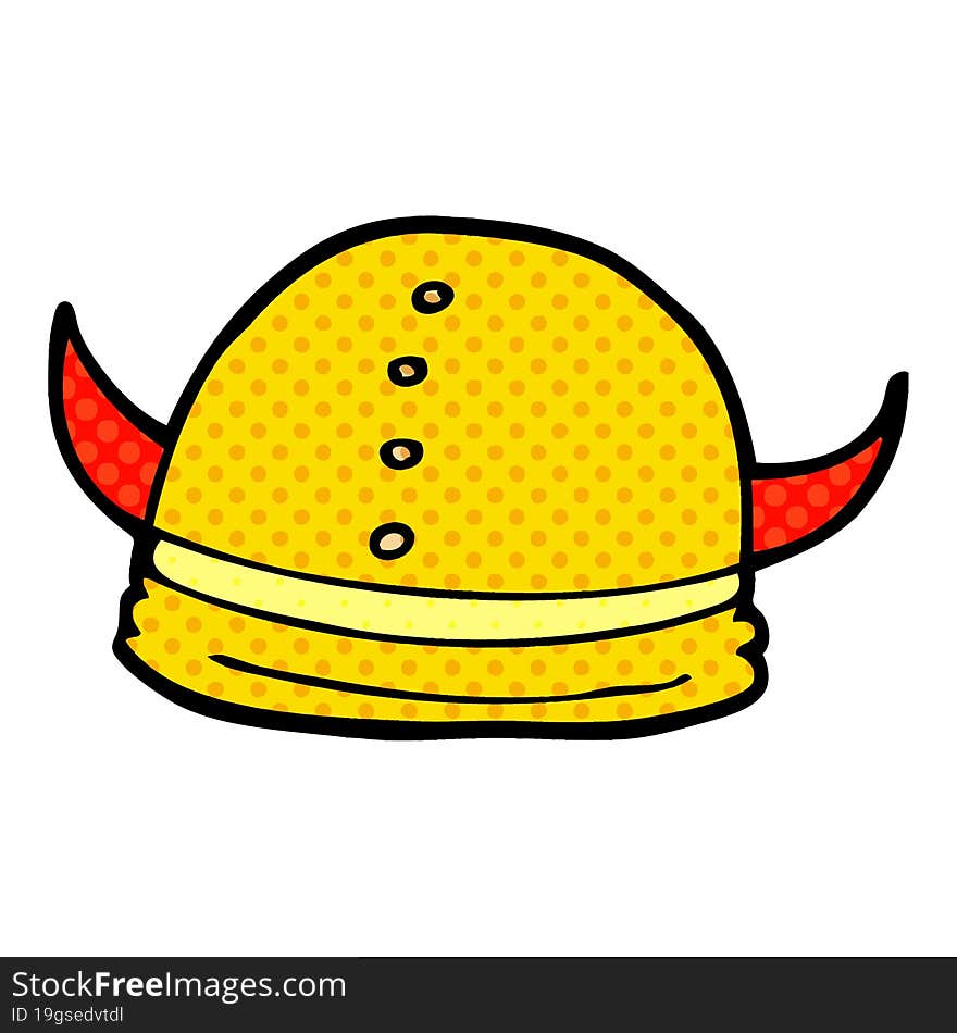 cartoon doodle viking helmet