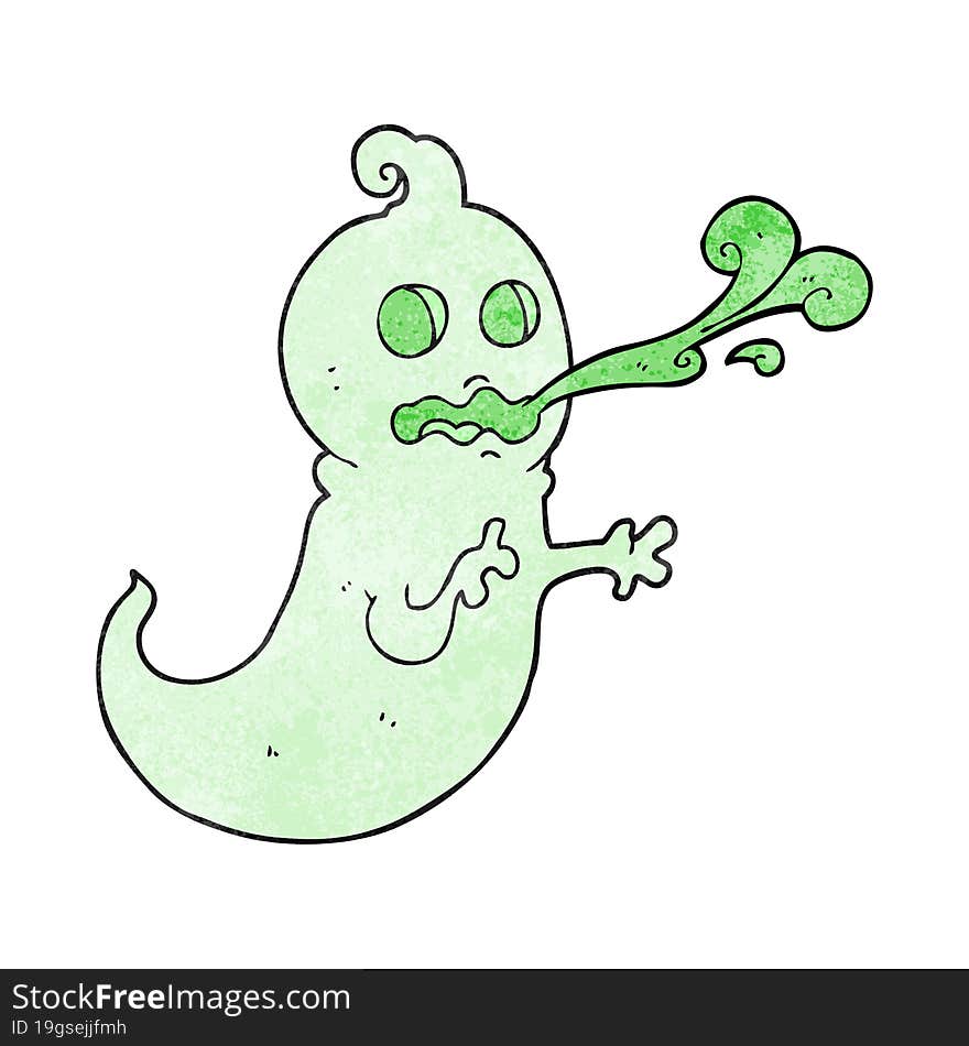 textured cartoon slimy ghost