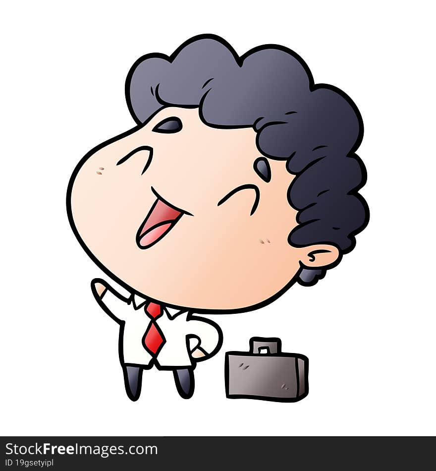 cute cartoon businessman. cute cartoon businessman