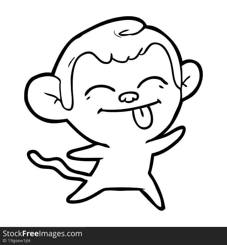 funny cartoon monkey. funny cartoon monkey