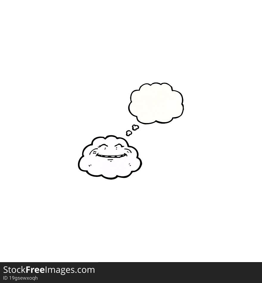 Cloud With Thought Bubble Cartoon