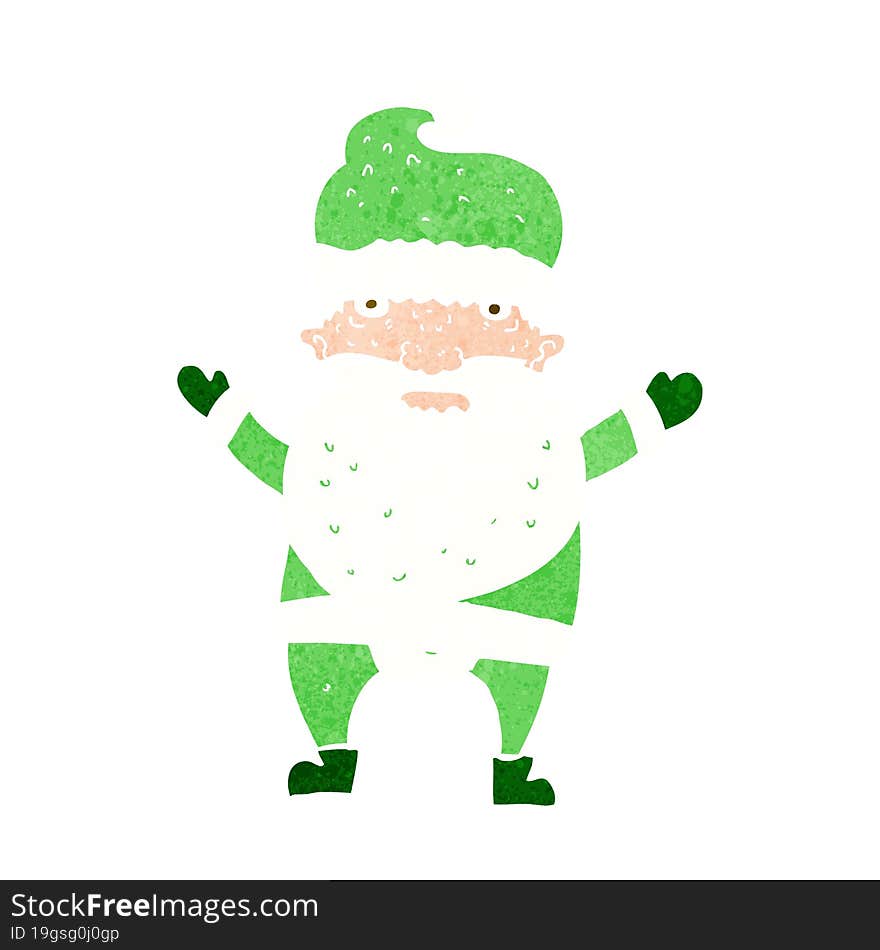 cartoon grumpy santa