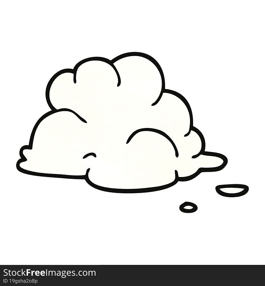 cartoon doodle fluffy white clouds