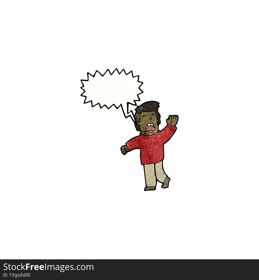 Cartoon Shouting Man