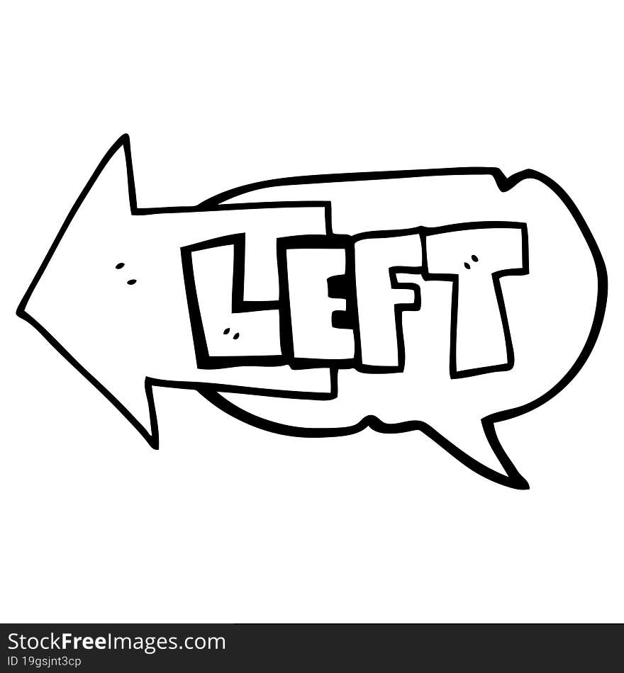 speech bubble cartoon left symbol