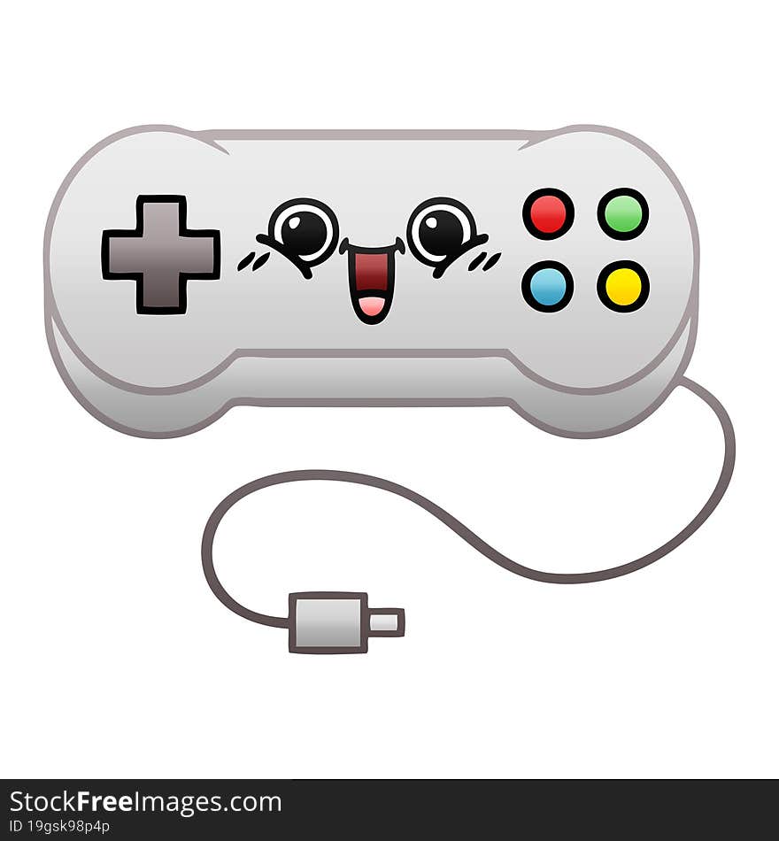 gradient shaded cartoon game controller