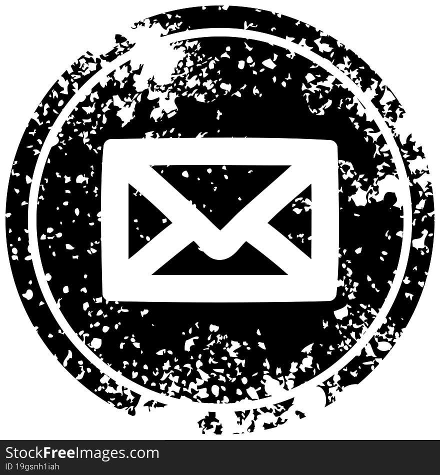 envelope letter distressed icon symbol