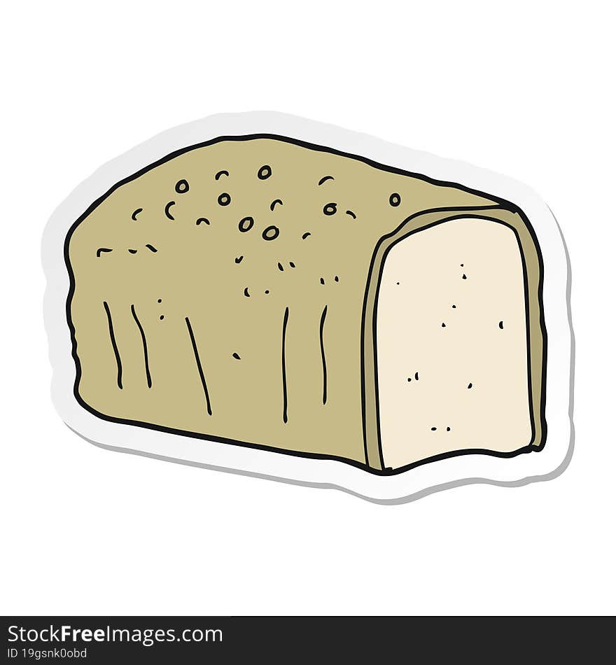 sticker of a cartoon bread