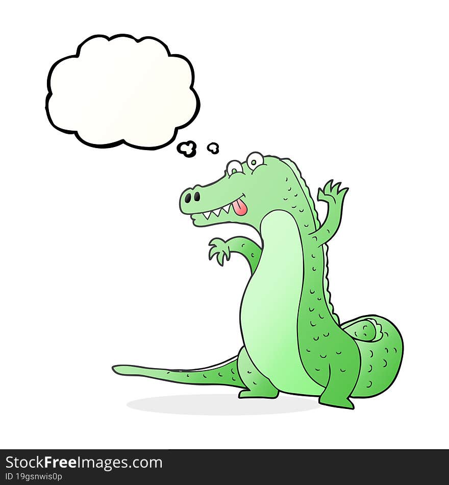 Thought Bubble Cartoon Crocodile