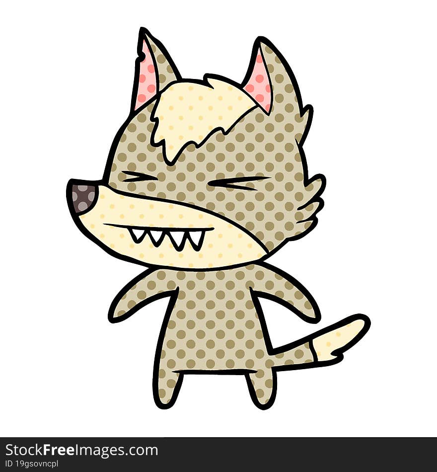 angry wolf cartoon. angry wolf cartoon