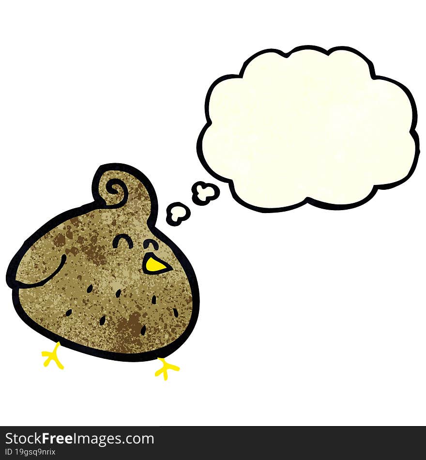 Cartoon Bird With Thought Bubble