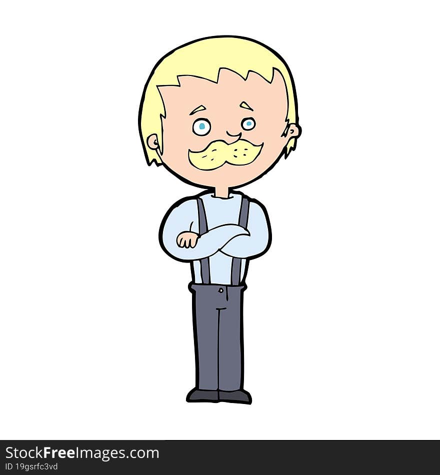 Cartoon Man With Mustache