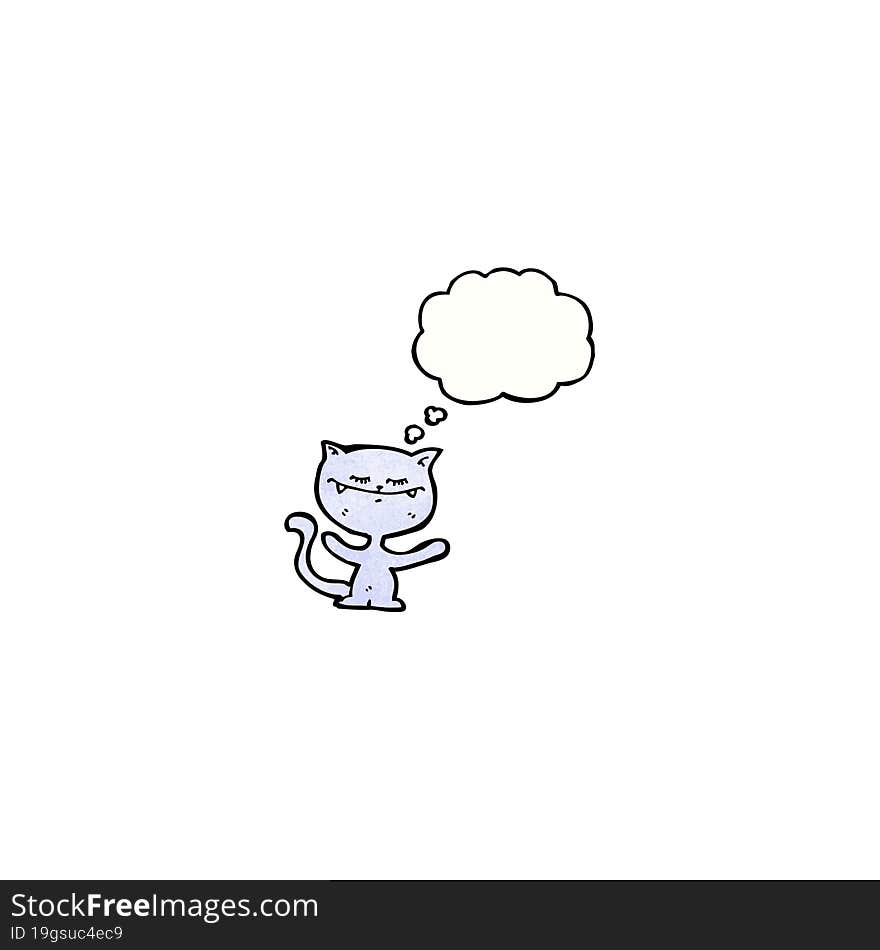 funny cat with thought bubble