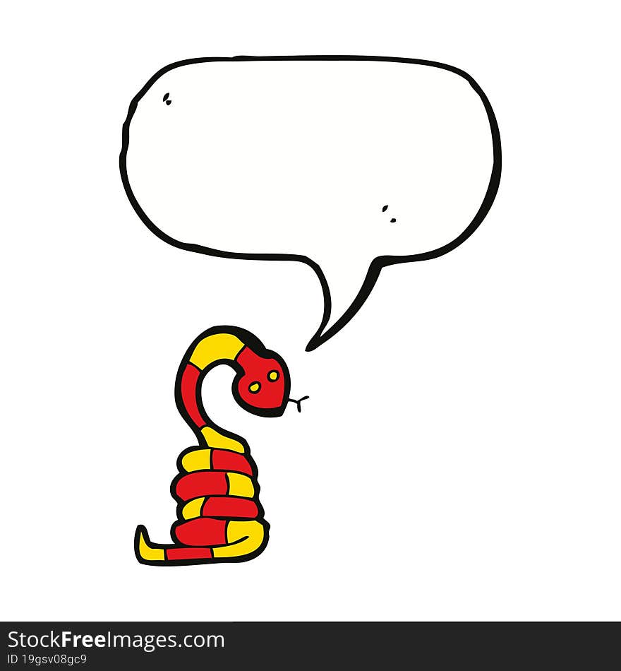 cartoon snake with speech bubble