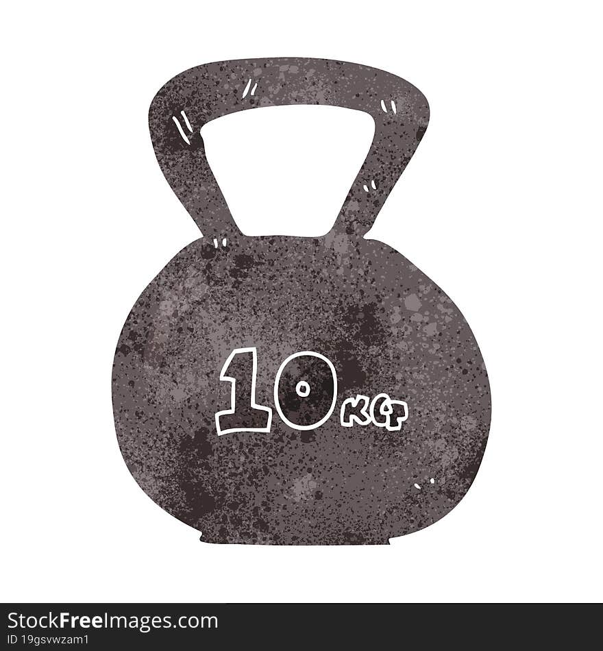 Retro Cartoon 10kg Kettle Bell Weight