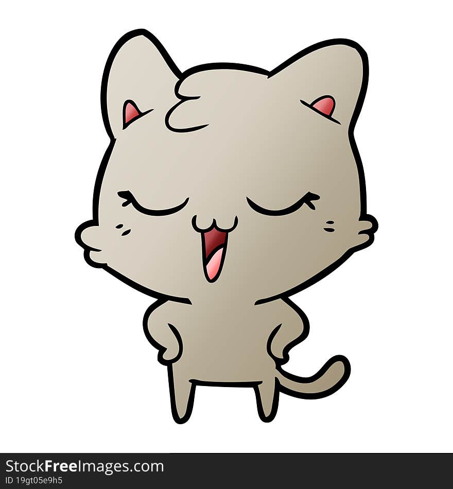 happy cartoon cat. happy cartoon cat